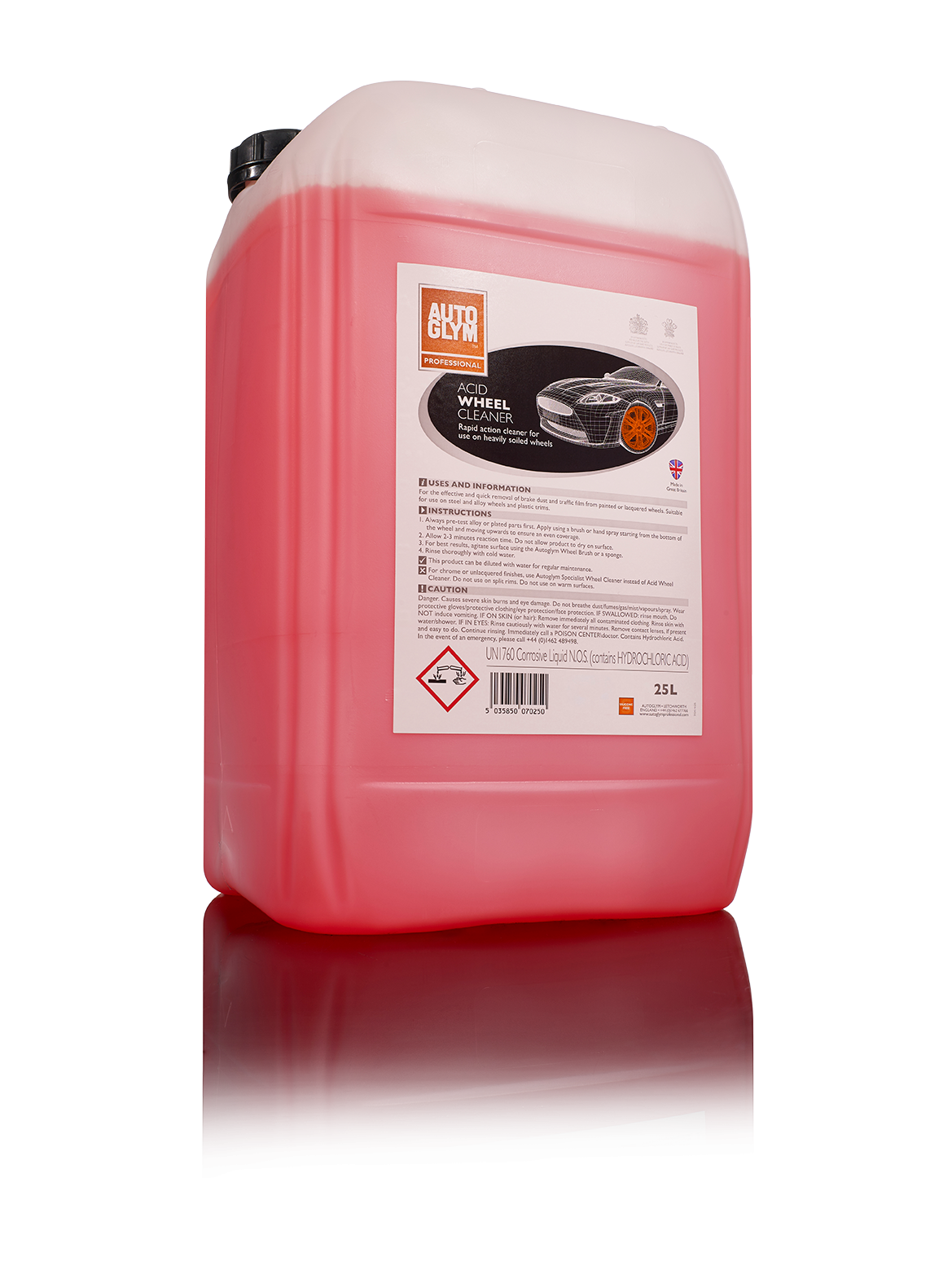 Autoglym Acid Wheel Cleaner. strong wheel cleaner for lorry or tractor. wheel celaner for trucks. remove dirt from wheel. Autoglym Cork Ireland