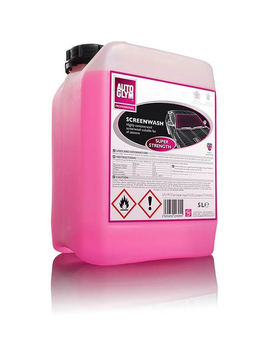 Autoglym Screen Wash 5L. windscreen washer fluid. Best screen wash for summer and winter. bug and insect removing screen wash. Autoglym Cork Ireland